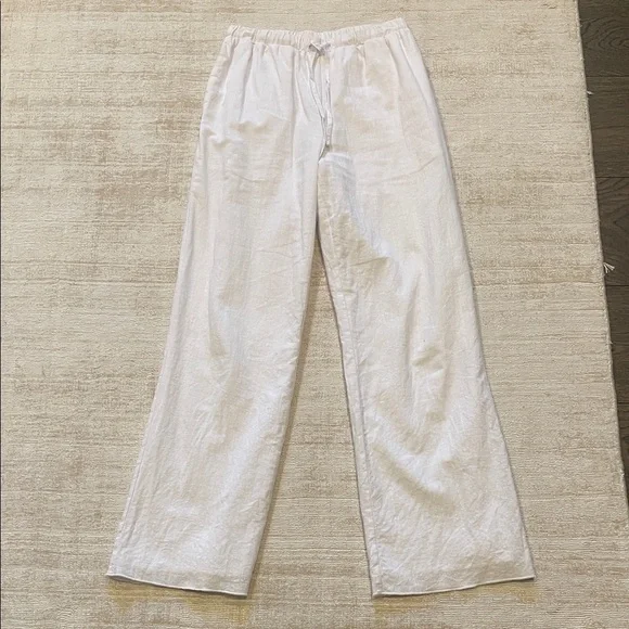 SNDYS White Linen Pants - Picture 2 of 6